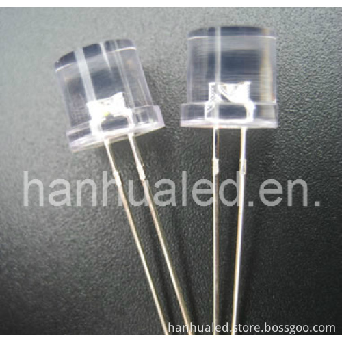 8mm Flat Top White DIP LED Diodes RoHS Approved